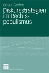Book cover of Diskursstrategien im Rechtspopulismus by Oliver Geden