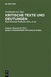 Book cover of Dissonanzen. Die Familie Worel by Günter Karrasch