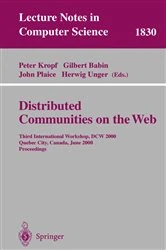 Book cover of Distributed Communities on the Web by Peter Kropf