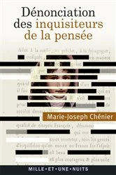 Book cover of Dénonciation des inquisiteurs de la pensée by Marie-Joseph Chénier
