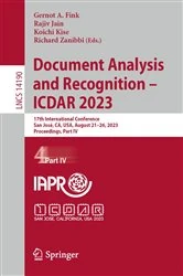 Book cover of Document Analysis and Recognition - ICDAR 2023 by Gernot A. Fink