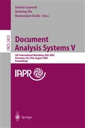 Book cover of Document Analysis Systems V by Daniel Lopresti