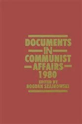 Book cover of Documents in Communist Affairs by Unknown