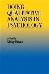 Book cover of Doing Qualitative Analysis In Psychology by Nicky Hayes