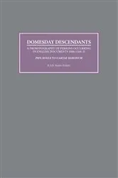 Book cover of Domesday Descendants by K S B Keats-Rohan