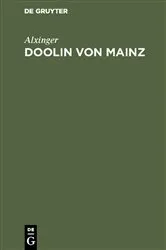 Book cover of Doolin von Mainz by Alxinger
