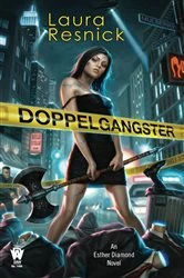 Book cover of Doppelgangster by Laura Resnick