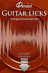 Book cover of Dorian Guitar Licks by Gareth Evans