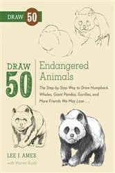 Book cover of Draw 50 Endangered Animals by Lee J. Ames
