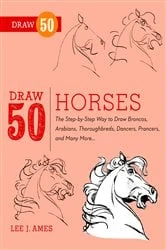 Book cover of Draw 50 Horses by N/A