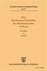Book cover of Drei Reichenauer Denkmäler der altalemannischen Frühzeit by Ursula Daab