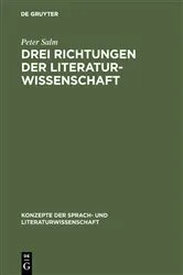 Book cover of Drei Richtungen der Literaturwissenschaft by Peter Salm