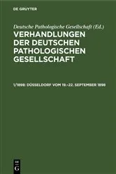 Book cover of Düsseldorf vom 19.–22. September 1898 by Deutsche Pathologische Gesellschaft