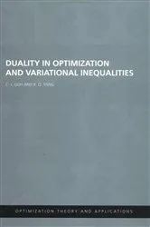 Book cover of Duality in Optimization and Variational Inequalities by C.j. Goh