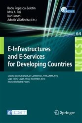 Book cover of E-Infrastructure and E-Services for Developing Countries by Radu Popescu-Zeletin