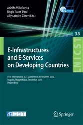 Book cover of E-Infrastructures and E-Services on Developing Countries by Adolfo Villafiorita