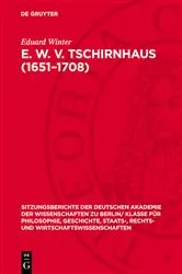 Book cover of E. W. v. Tschirnhaus (1651–1708) by Eduard Winter