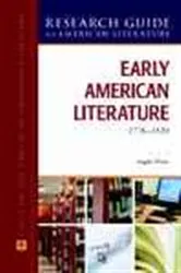 Book cover of Early American Literature, 1776-1820 by Angela Vietto