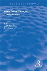 Book cover of Early Greek Thought by E. Hofmann