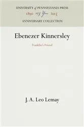 Book cover of Ebenezer Kinnersley by J. A. Leo Lemay