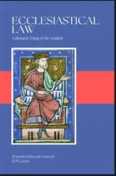 Book cover of Ecclesiastical Law by King of the English Edmund I