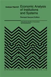 Book cover of Economic Analysis of Institutions and Systems (2nd ed.) by S. Pejovich