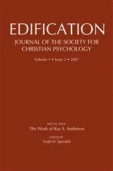 Book cover of Edification-Journal of the Society of Christian Psychology by Todd Speidell