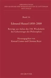 Book cover of Edmund Husserl 1859–2009 by Konrad Cramer
