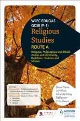 Book cover of Eduqas GCSE (9-1) Religious Studies Route A: Religious, Philosophical and Ethical studies and Christianity, Buddhism, Hinduism and Sikhism by Steve Clarke