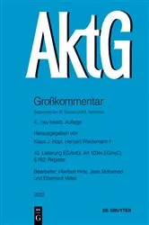 Book cover of EGAktG; § 162; Art 103m EGInsO (4th ed.) by Heribert Hirte