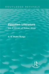 Book cover of Egyptian Literature (Routledge Revivals) by E.A. Budge
