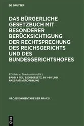 Book cover of Ehegesetz, §§ 1–80 und Hausratsverordnung by RG-Räte u. Bundesrichter