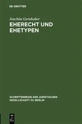 Book cover of Eherecht und Ehetypen by Joachim Gernhuber