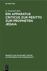 Book cover of Ein Apparatus criticus zur Pesitto zum Propheten Jesaia by G. Diettrich