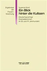 Book cover of Ein Blick hinter die Kulissen by Susanne Kord