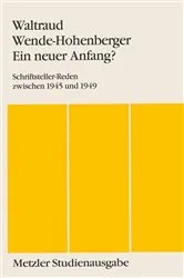 Book cover of Ein neuer Anfang? by Waltraud Wende-Hohenberger