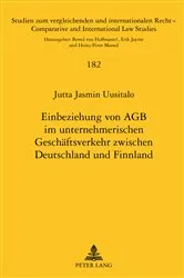 Book cover of Einbeziehung von AGB im unternehmerischen Geschaeftsverkehr zwischen Deutschland und Finnland by Heinz-Peter Mansel
