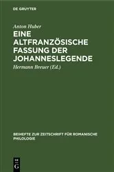 Book cover of Eine altfranzösische Fassung der Johanneslegende by Unknown