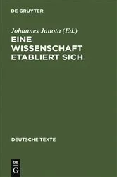 Book cover of Eine Wissenschaft etabliert sich by Johannes Janota