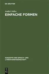 Book cover of Einfache Formen (7th ed.) by André Jolles