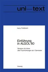 Book cover of Einführung in ALGOL 60 by Harry Feldmann