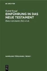 Book cover of Einführung in das Neue Testament (2nd ed.) by Rudolf Knopf