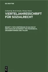 Book cover of Einführung in das Recht der sozialen Sicherheit von Frankreich, Großbritannien und Italien by Gerhard Igl
