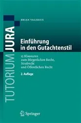 Book cover of Einführung in den Gutachtenstil (2nd ed.) by Brian Valerius