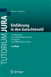 Book cover of Einführung in den Gutachtenstil (3rd ed.) by Brian Valerius