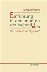 Book cover of EinfÃ¼hrung in den neueren deutschen Vers by Alfred Behrmann
