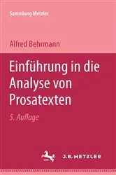 Book cover of EinfÃ¼hrung in die Analyse von Prosatexten (5th ed.) by Alfred Behrmann