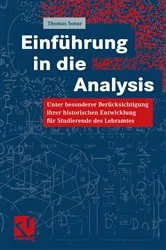 Book cover of Einführung in die Analysis by Unknown