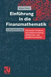 Book cover of Einführung in die Finanzmathematik (3rd ed.) by Jürgen Tietze