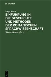 Book cover of Einführung in die Geschichte und Methoden der romanischen Sprachwissenschaft by Unknown